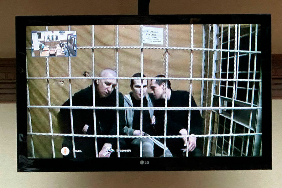 Адвокаты Кобзев, Липцер и Сергунин по видео-конференц-связи из владимирского СИЗО, 22 сентября 2025 года