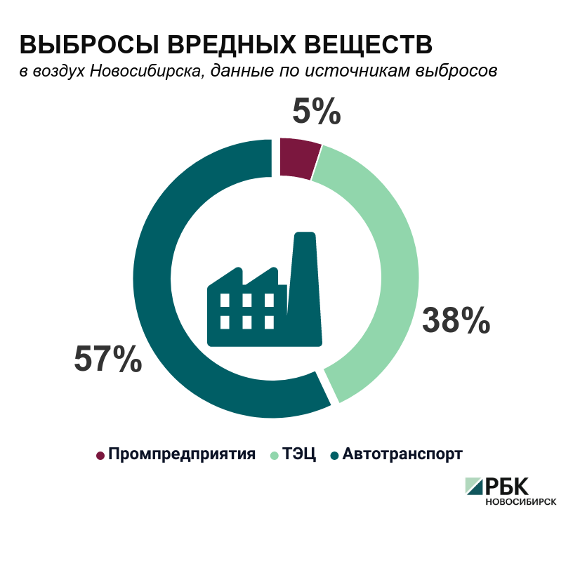 Названы основные источники загрязнения воздуха в Новосибирске