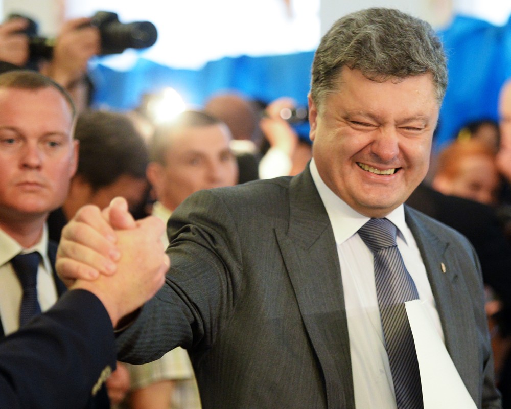 Фаворит предвыборной гонки на Украине Петр Порошенко 