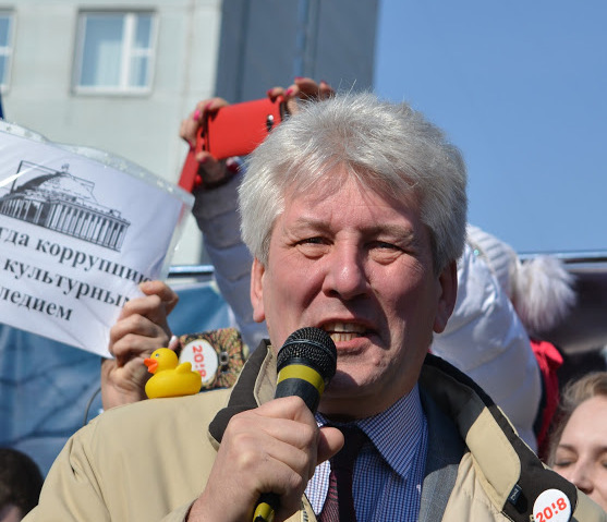 Андрей Гладченко на антикоррупционном митинге в Новосибирске, 26 марта