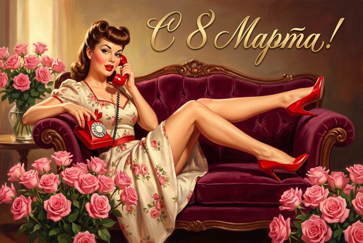 Открытки на 8 Марта: 20 вариантов для поздравления близких и знакомых