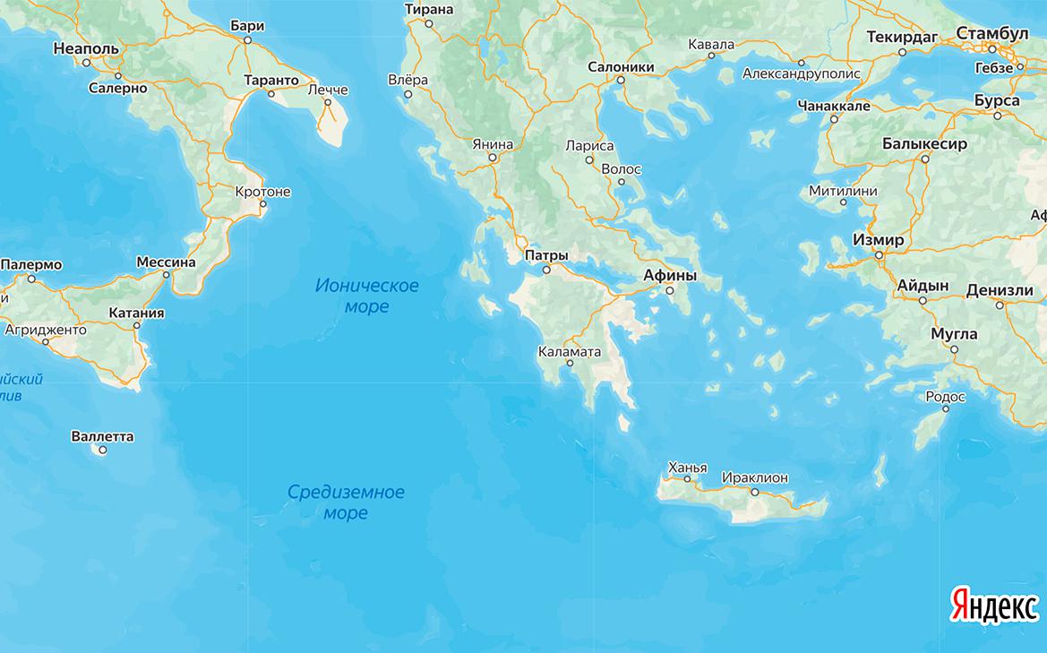 В «Яндексе» объяснили пропажу названия Эгейского моря с карты