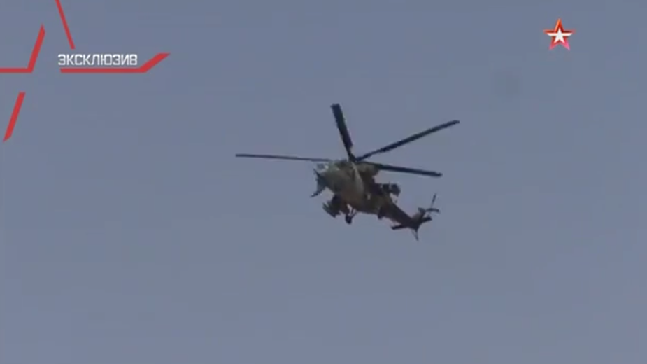 СМИ опубликовали видео ударов российских вертолетов Ми-28Н по боевикам