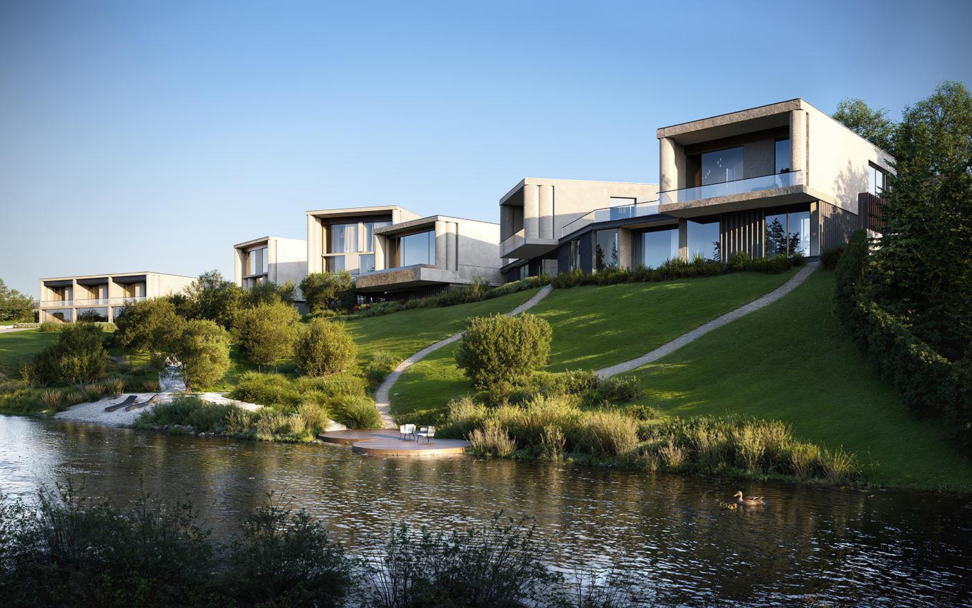 Архитектурная концепция мегавиллы в элитном поселке «Березки River Village» от «Галс-Девелопмент»