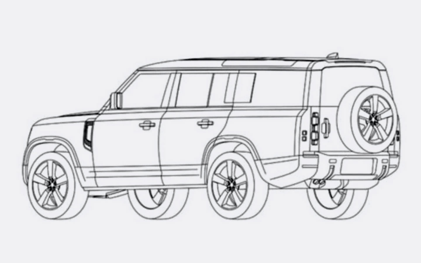 В сети рассекретили дизайн Land Rover Defender с тремя рядами сидений