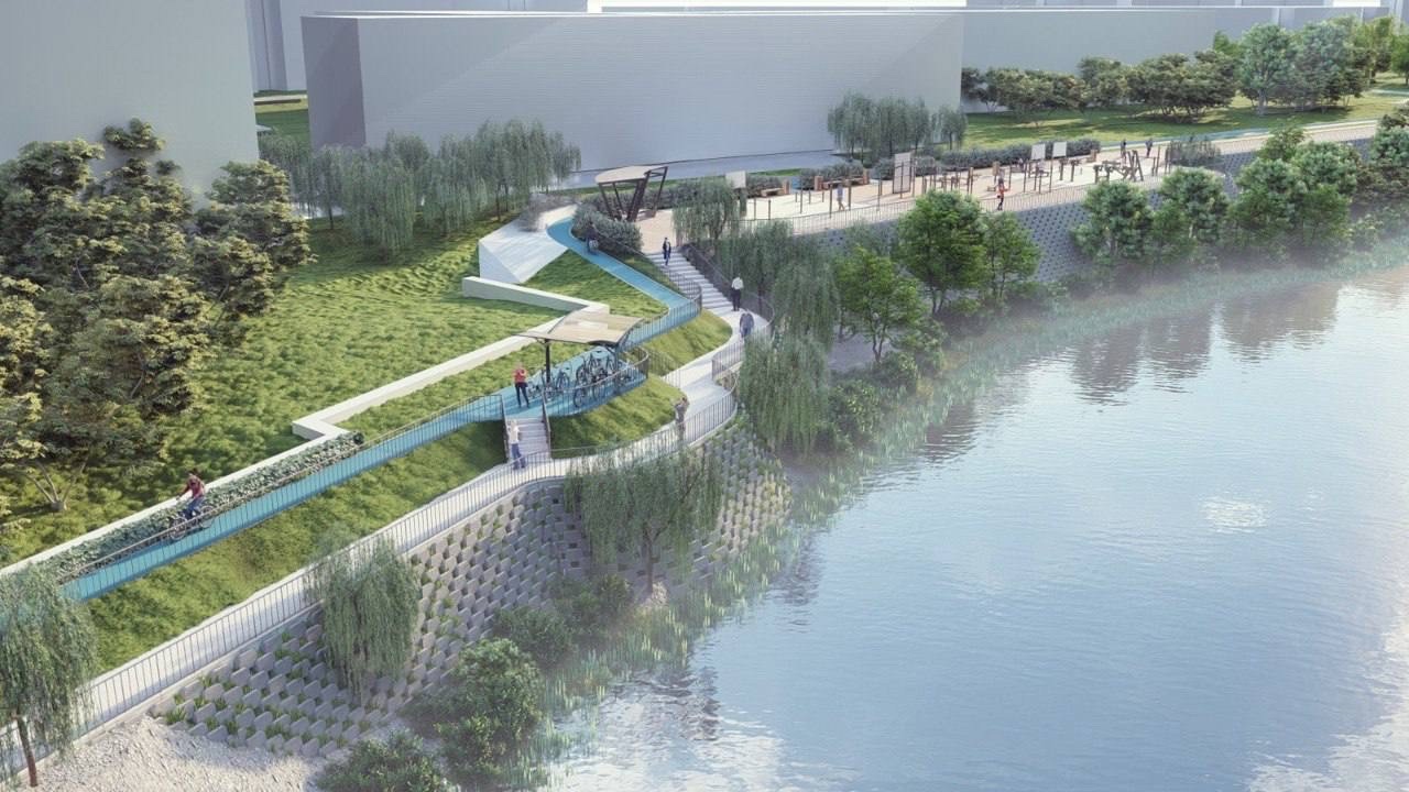Проект строительства набережной реки Охты
