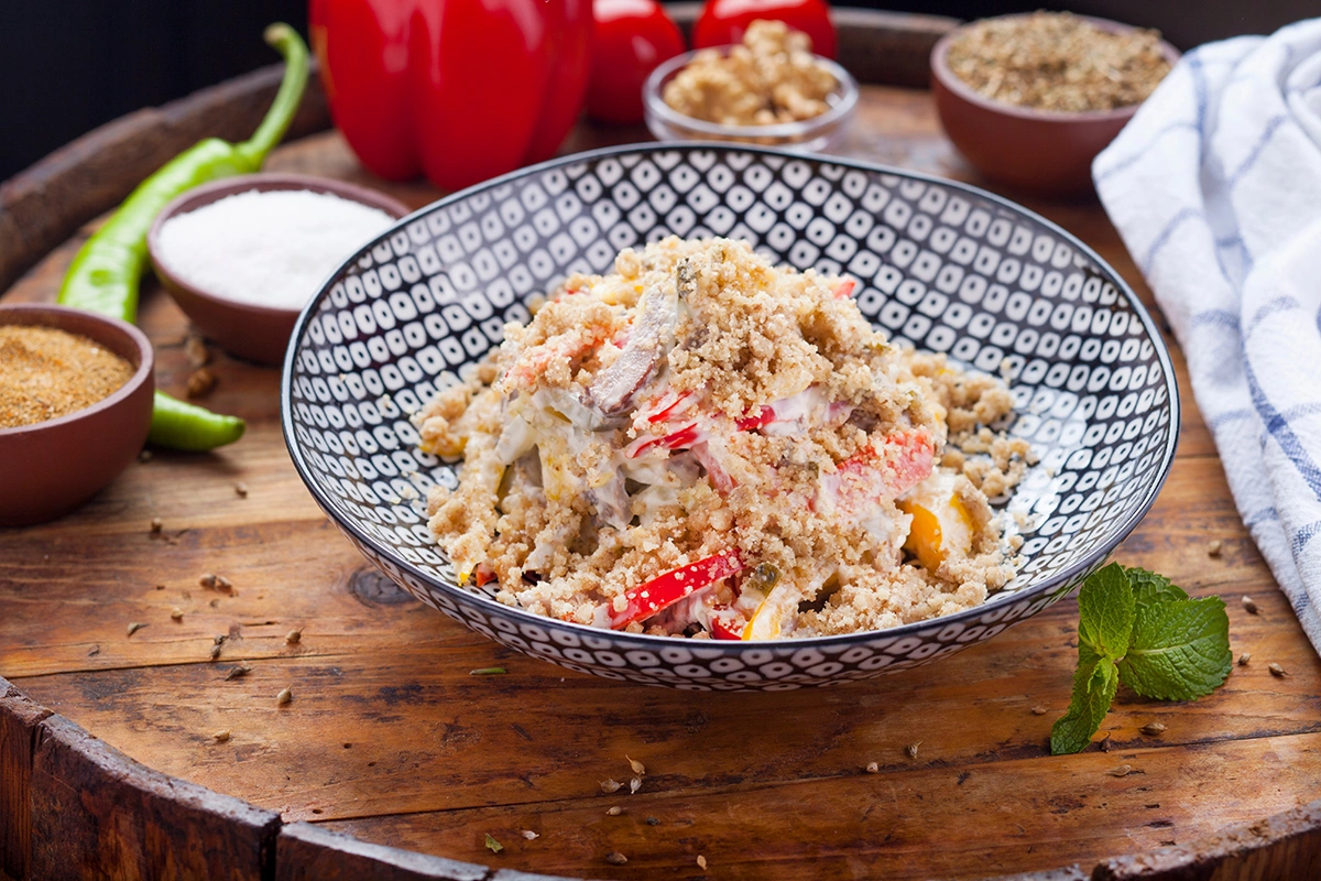 Салат с говяжьим языком