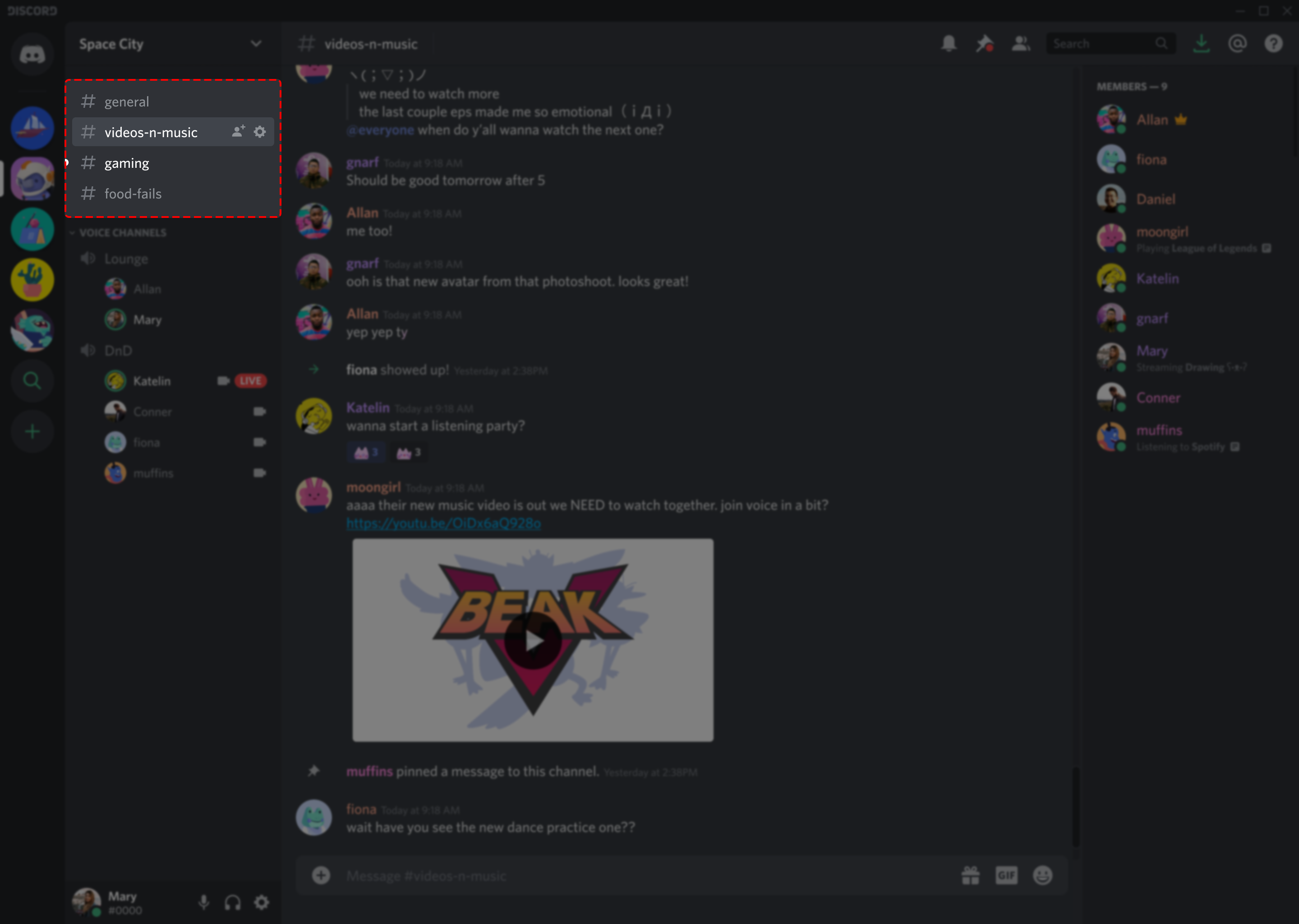 Текстовый канал в Discord