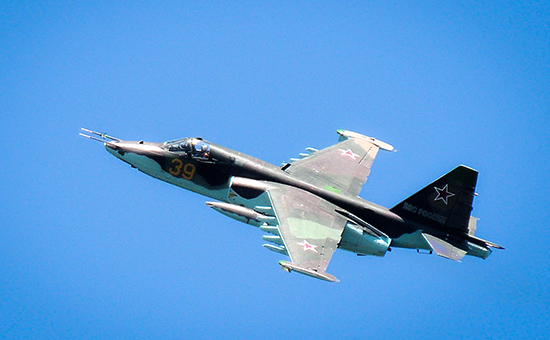 Штурмовик Су-25 во&nbsp;время учений Военно-воздушных сил России, 2014 год