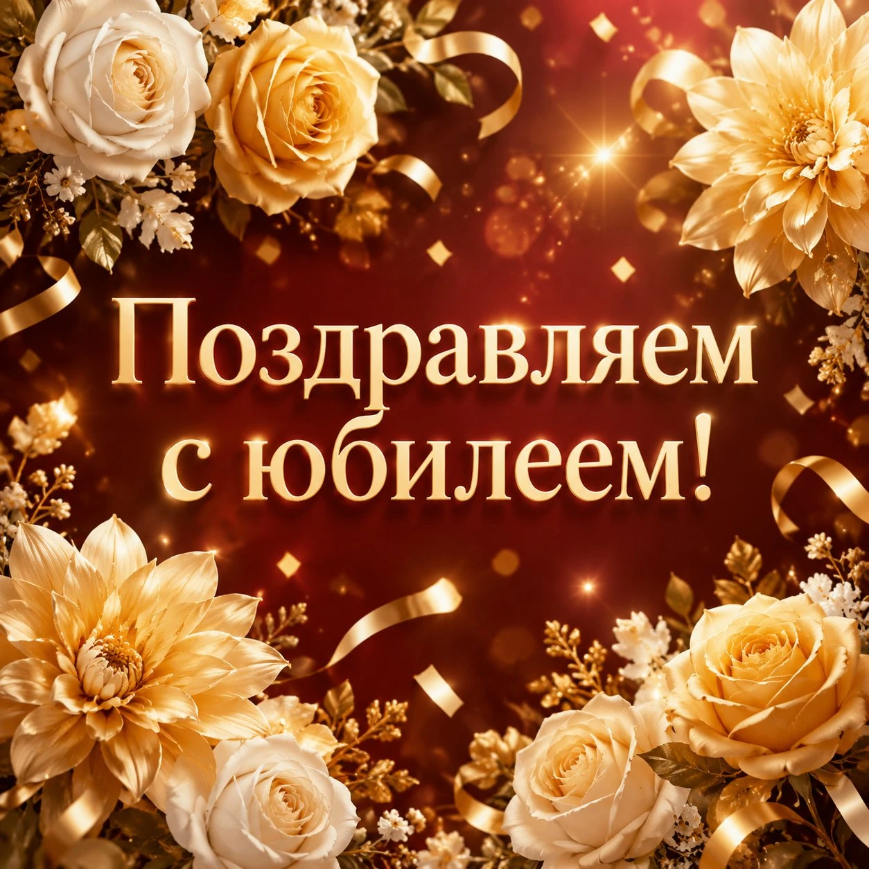 Яркая открытка с юбилеем бабушке от внука
