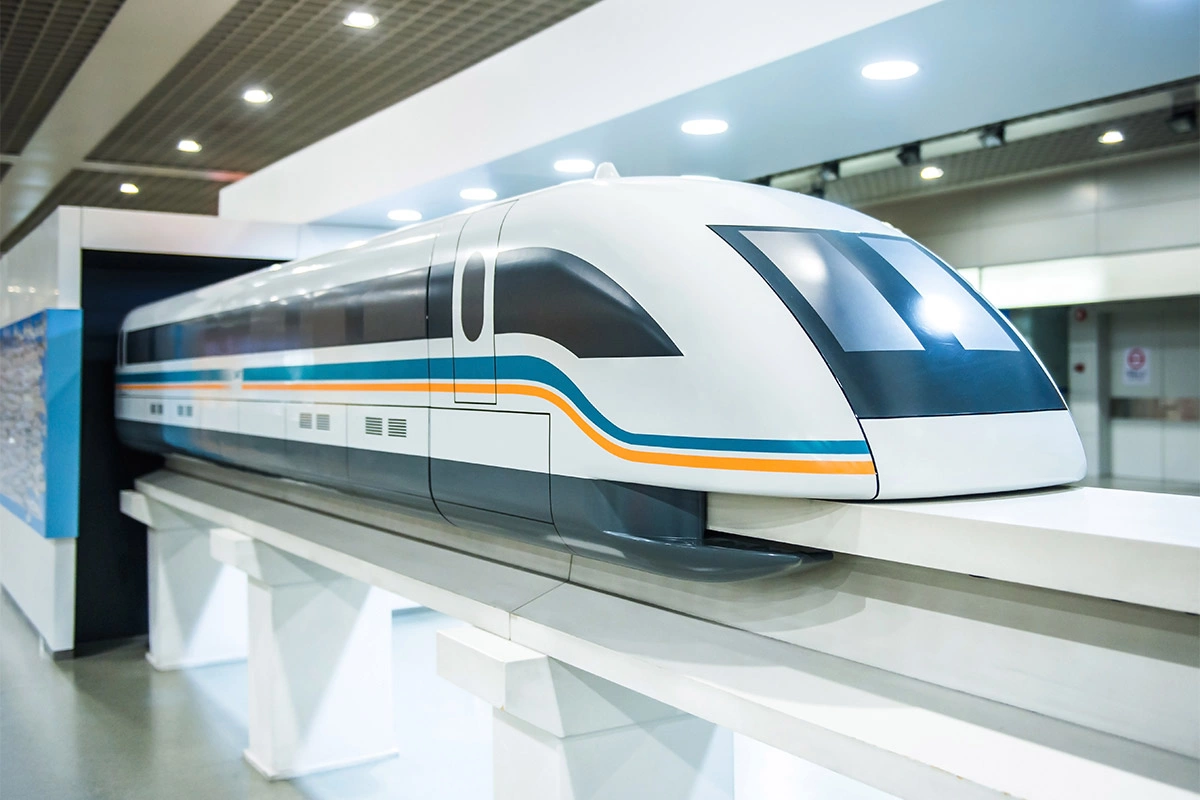<p>Поезд Shanghai Maglev, использующий магнитную левитацию, преодолевает расстояние 30 км всего за 7&nbsp;минут</p>
