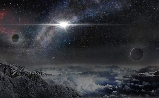 Впечатления художника от&nbsp;​сверхновой ASASSN-15lh, как&nbsp;это могло выглядеть с&nbsp;расстояния в&nbsp;10 тыс. световых лет
