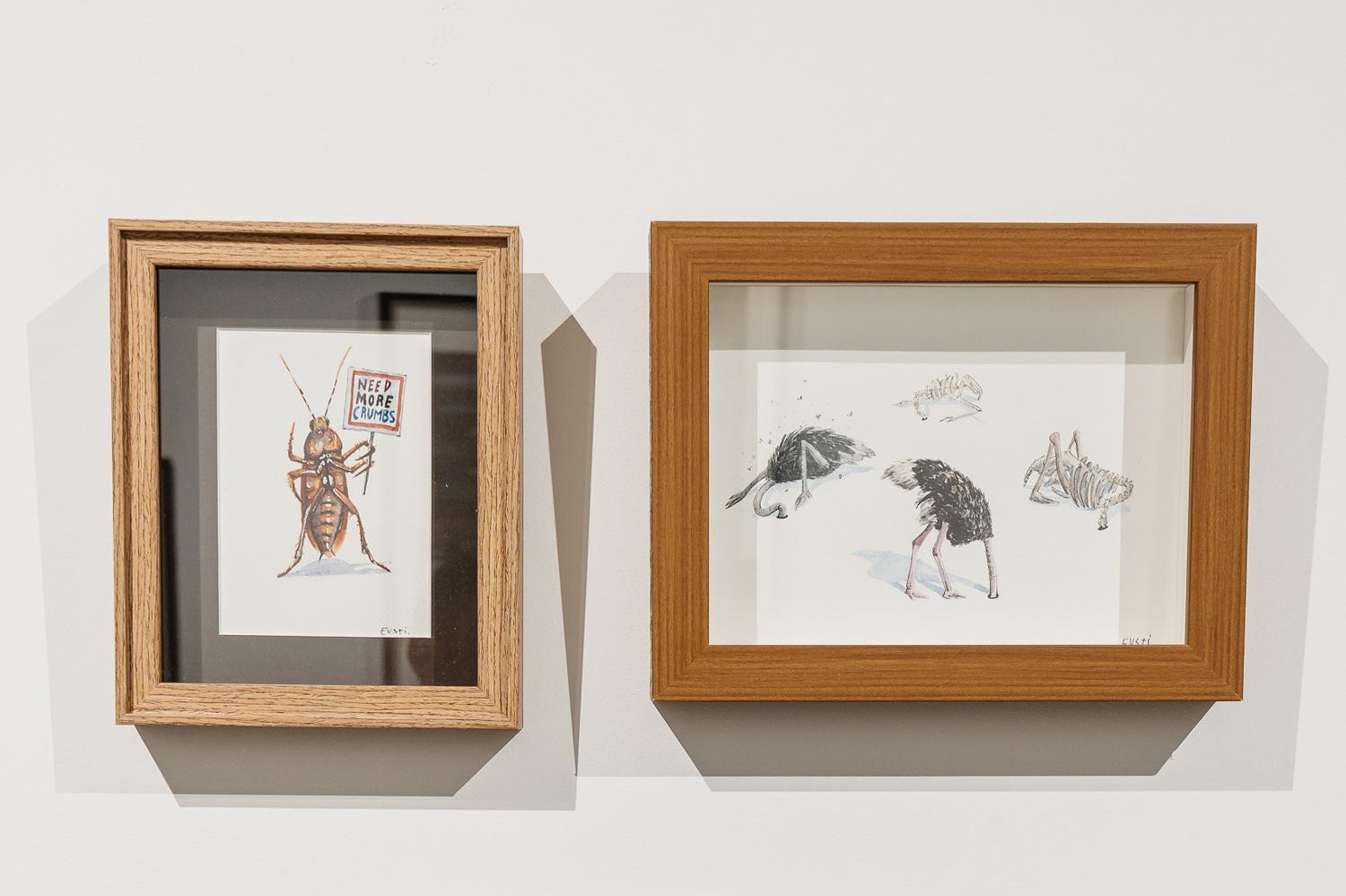 Работы Evsti Bomse на стенде 9Б