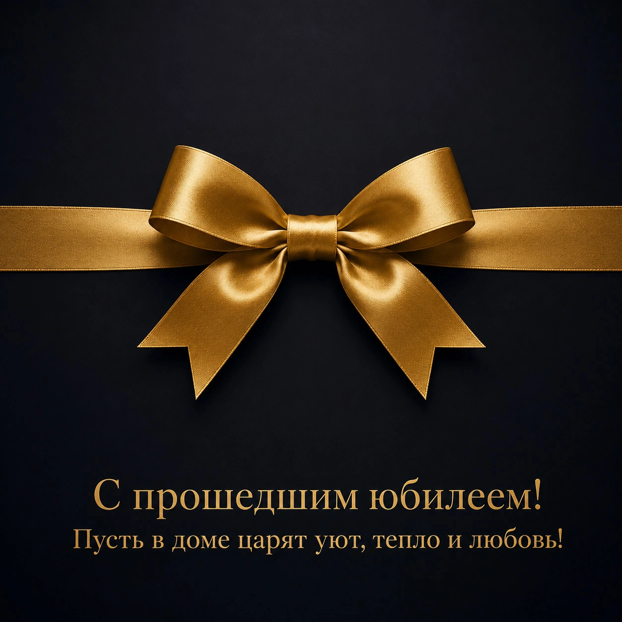 Минималистичная открытка с прошедшим юбилеем