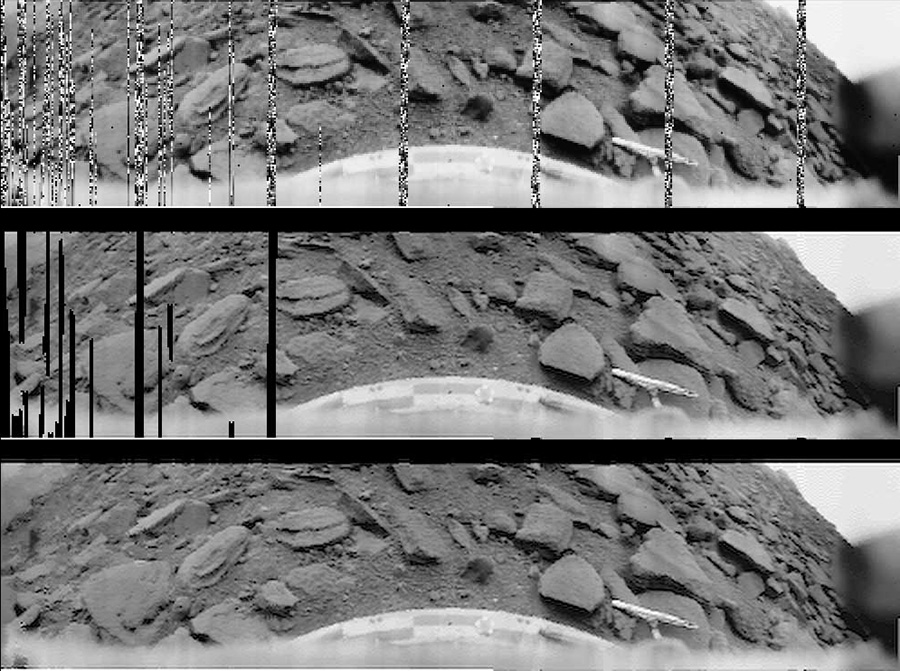 В июне 1975 года СССР запустил космический аппарат &laquo;Венера-9&raquo;, который достиг поверхности планеты и через две минуты после посадки начал передавать изображения Венеры&nbsp;&mdash; первый раз в истории ученые увидели кадры, переданные с другой планеты. Камера, разработанная группой А.С. Селиванова, работала более 50 минут, отсканировав 174&deg; панорамы поверхности планеты слева направо, а затем 124&deg; справа налево