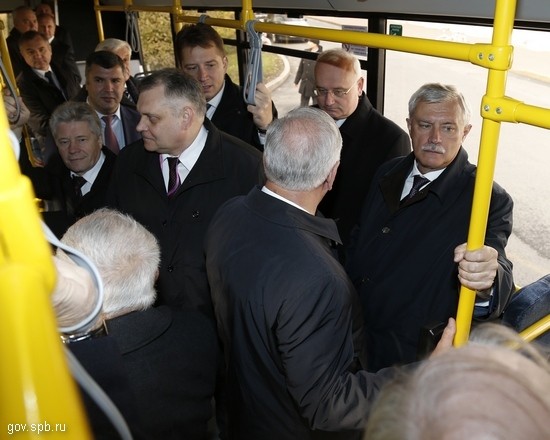 Г.Полтавченко лично проверил новые белорусские автобусы