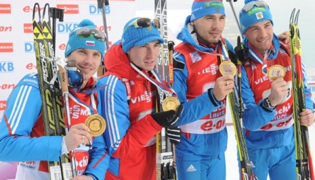 Российские биатлонисты взяли золото и два серебра в Сочи