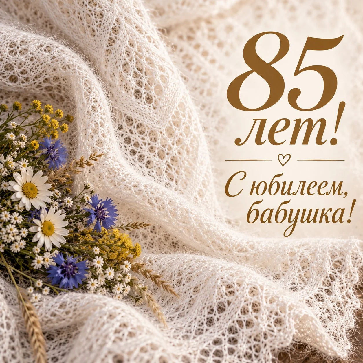 Красивая открытка бабушке с 85-летием