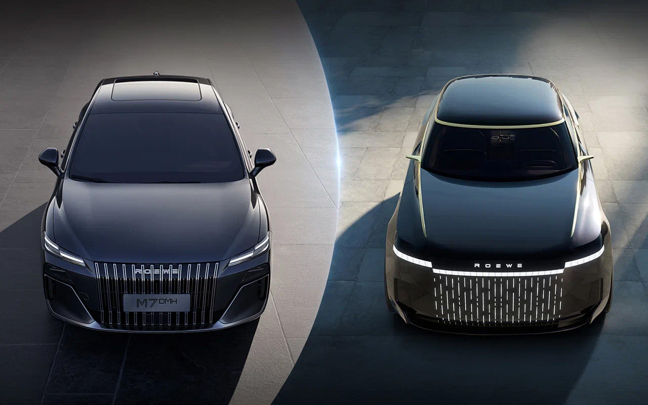 Autonews: Слева &mdash; серийный Roewe M7, справа &mdash; концепт Roewe Pearl