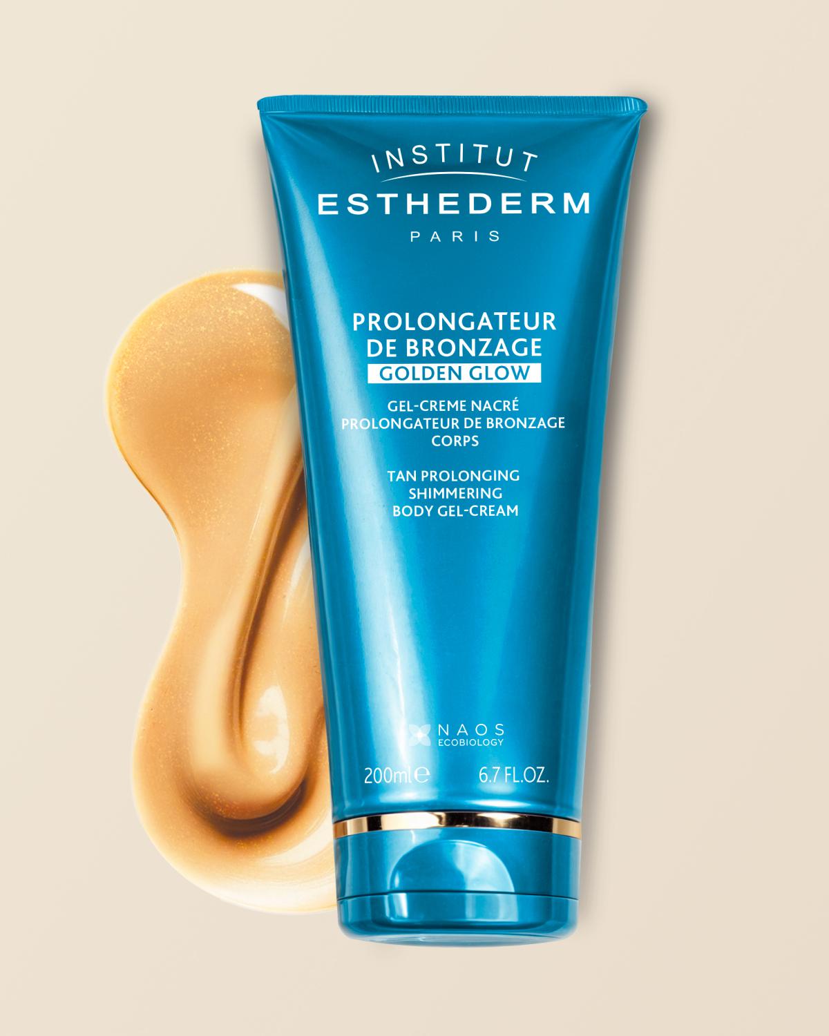 Гель-крем для пролонгации загара с шиммером Golden Glow, Institut Esthederm