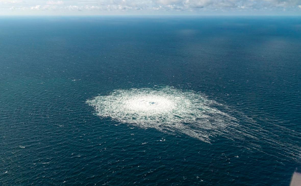 Место утечки на газопроводе &laquo;Северный поток&raquo; в Балтийском море, 28 сентября 2022 года