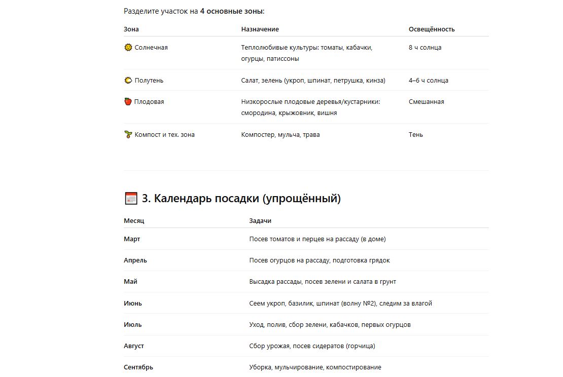Подробные рекомендации по планированию сада от ChatGPT 