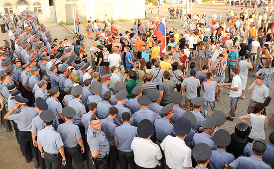 Народный сход в Пугачеве. 10 июля 2013 года