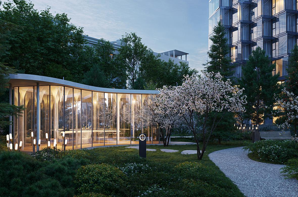 Внутренний двор элитного комплекса «Монблан»