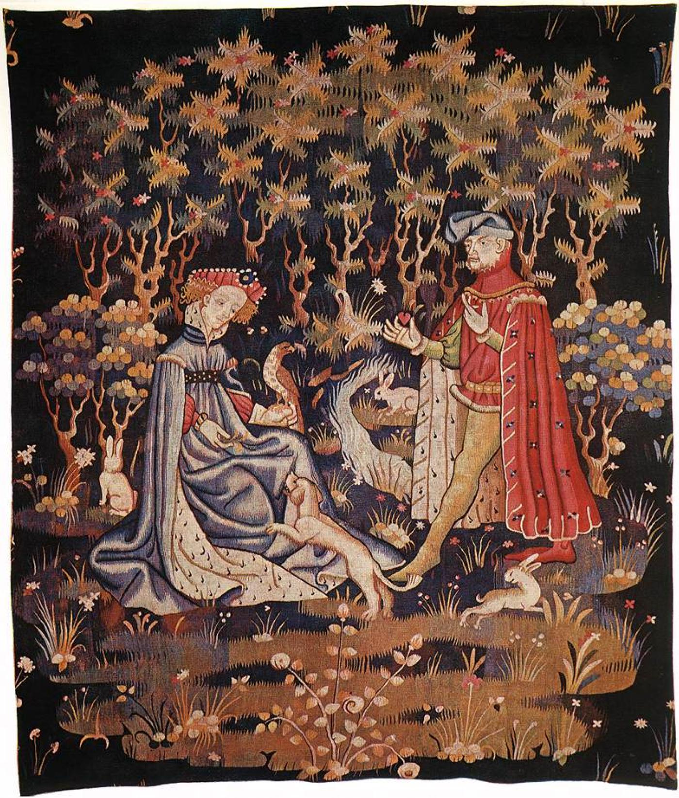 Неизвестный фламандский ткач, &laquo;Предложение сердца&raquo;, ок. 1410