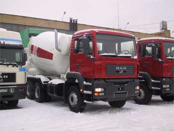 MAN поставил в Россию 6 автобетоносмесителей на базе модели TG-A