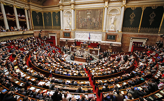 Во время заседания Национального собрания Франции, сентябрь 2014 года


