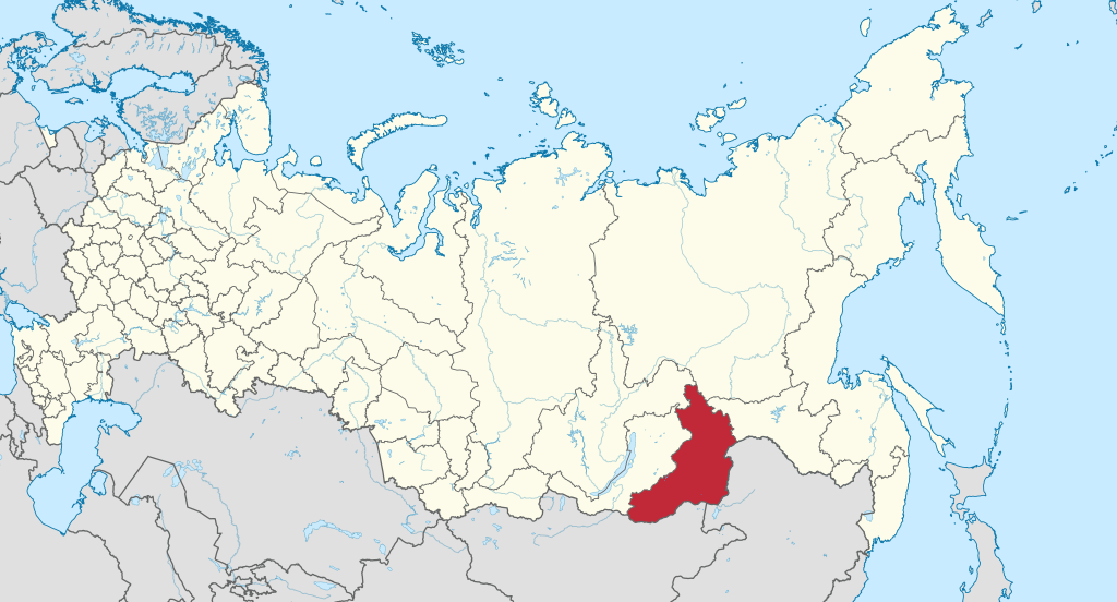 <p>Забайкальский край на карте России</p>