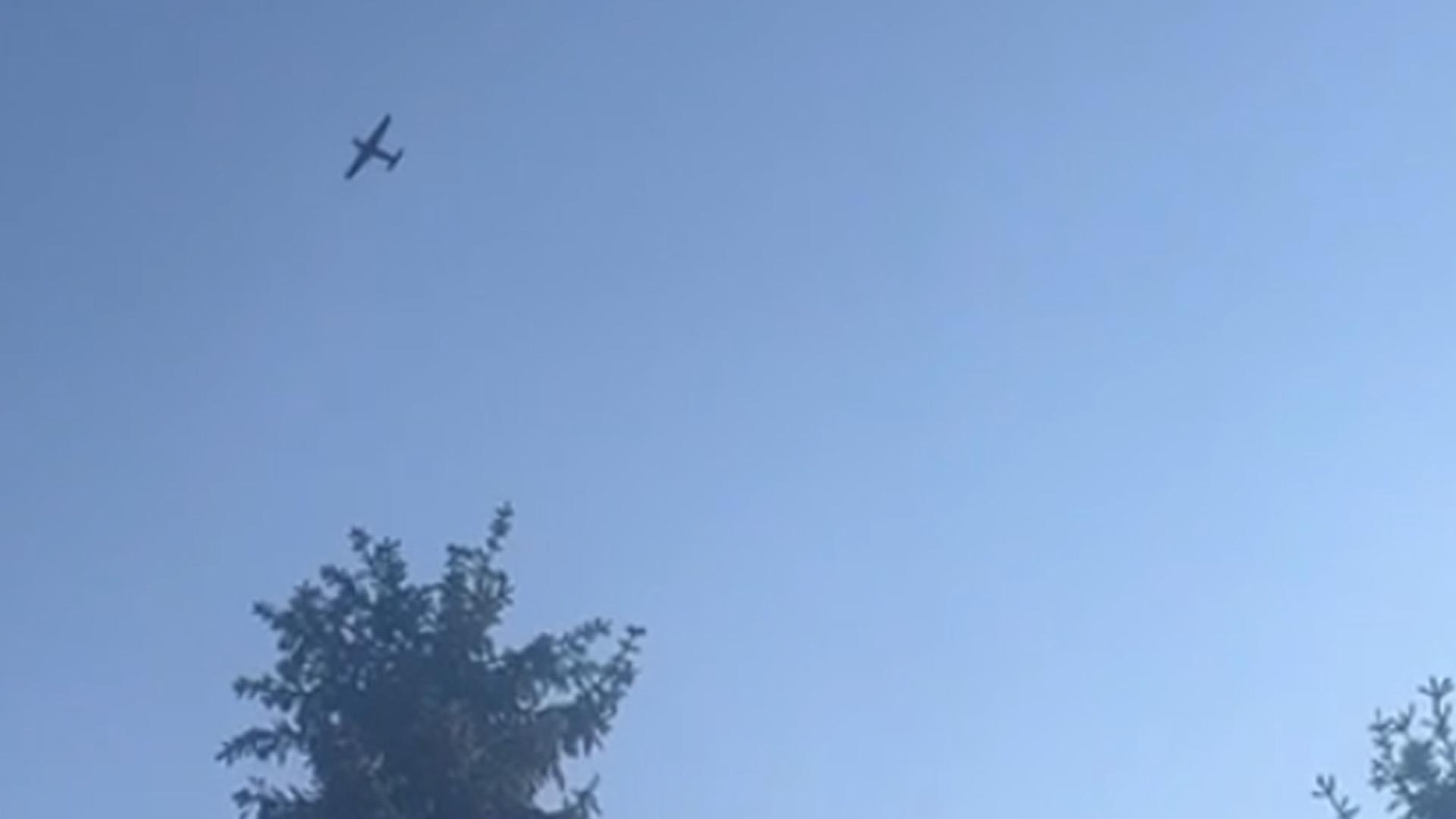Момент пролета беспилотника, атаковавшего Москву. Видео
