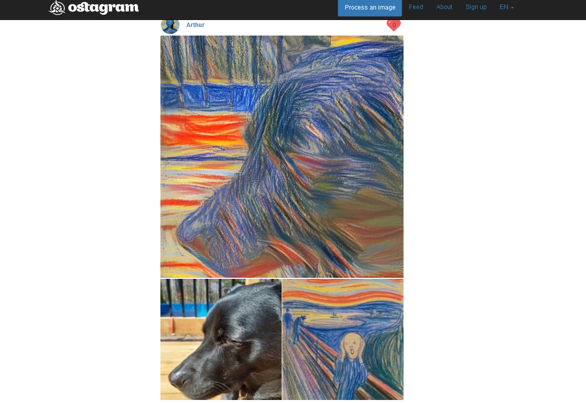 Пользователь объединил фотографию собаки с картиной Эдварда Мунка &laquo;Крик&raquo;