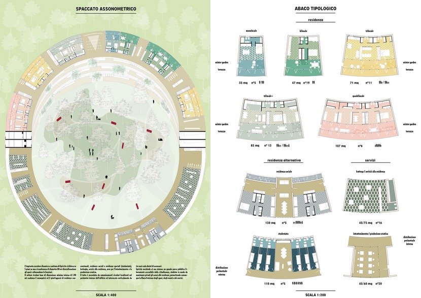 Схема здания и планировки квартир в Epiciclo