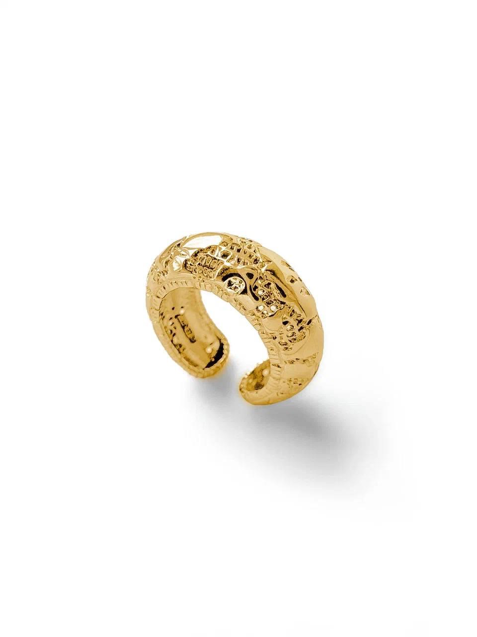 Серьга-кафф в форме бублика из коллекции «Кружево», Sbleskom