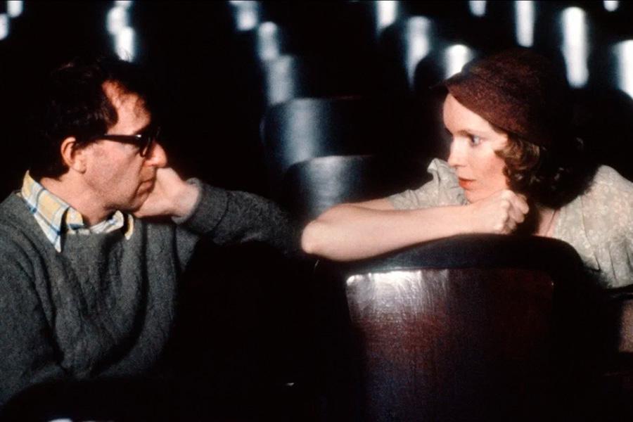 Вуди Аллен во время съемок &laquo;Пурпурная роза Каира&raquo;, 1985 год