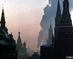 Пожар на Красной площади в Москве