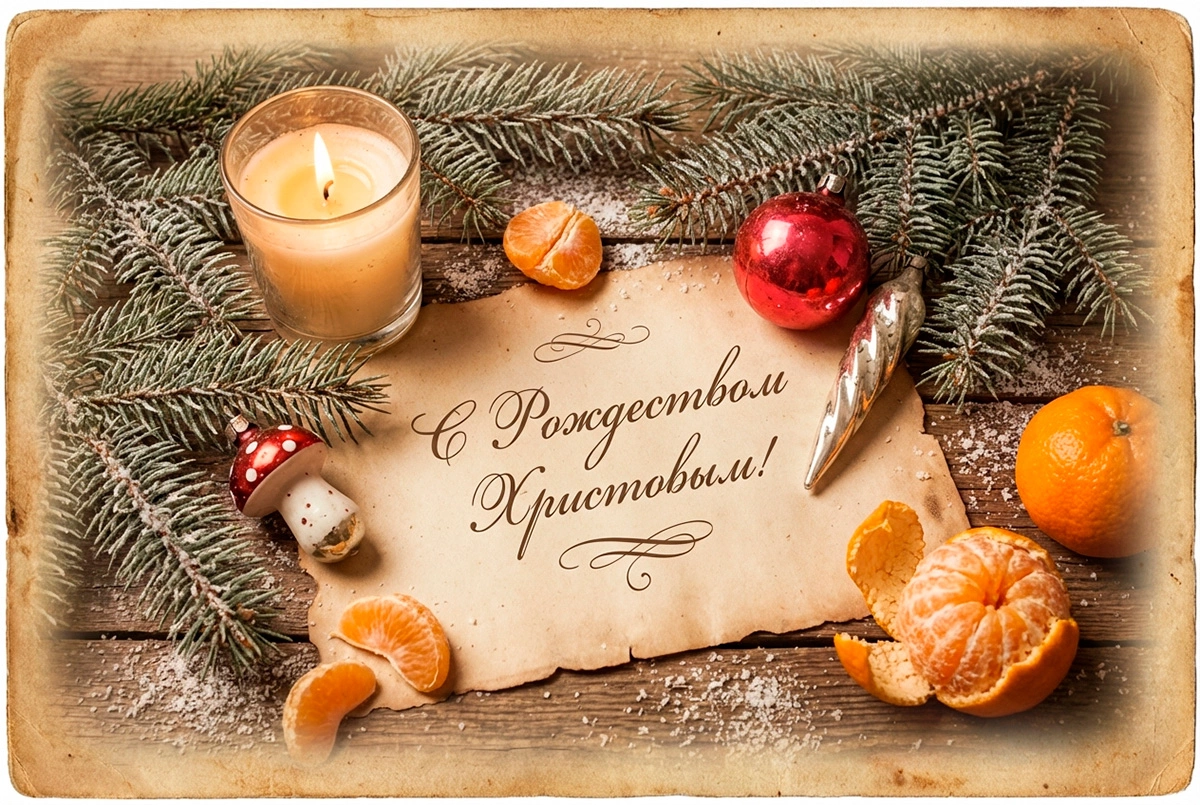 Открытки с Рождеством Христовым: 15 красивых картинок для поздравления