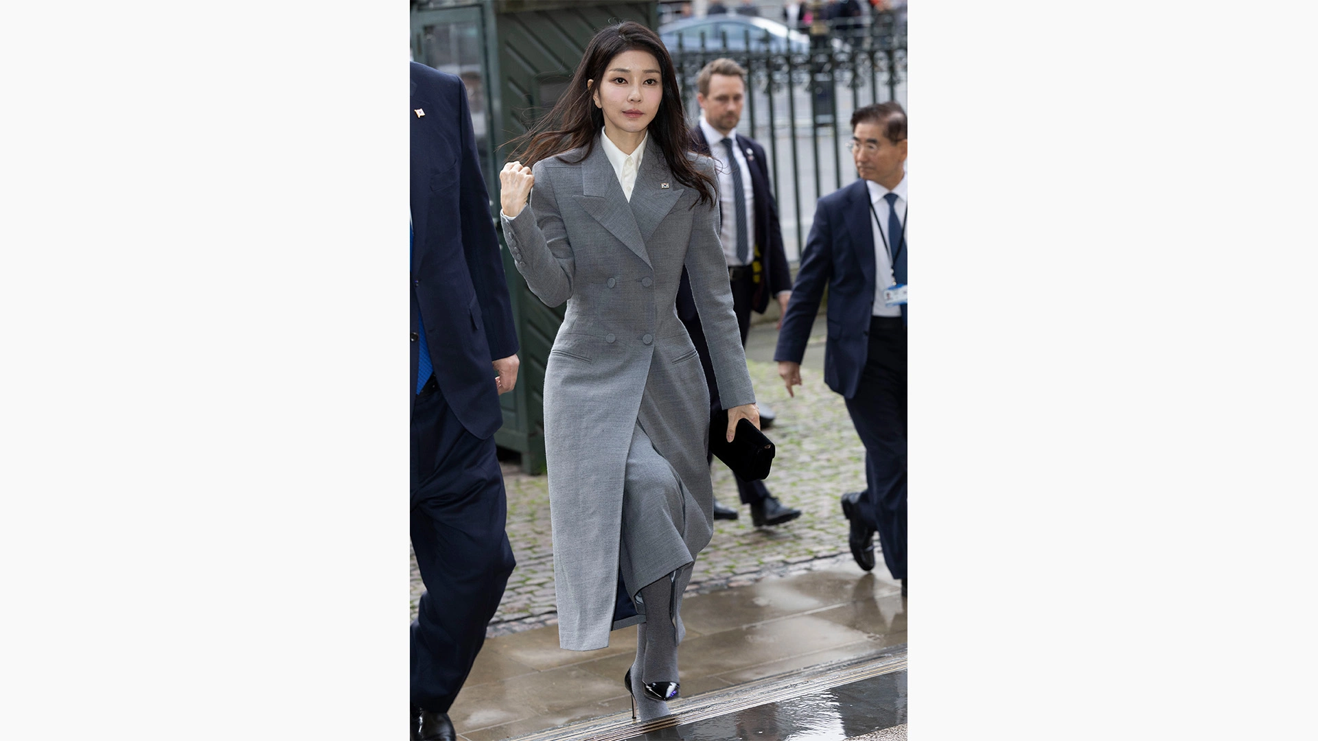 <p>Первая леди Южной Кореи Ким Кон Хи во время визита в Великобританию. Лондон, 21 ноября 2023 года</p>