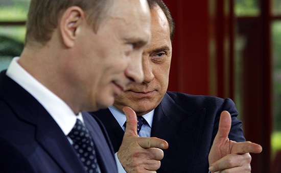 Президент России Владимир Путин и&nbsp;бывший премьер-министр Италии Сильвио Берлускони.&nbsp;Архивное фото