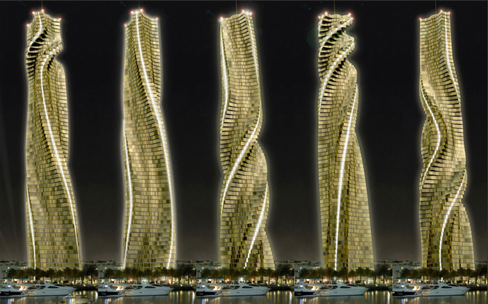 Вращающийся небоскреб предлагают построить в Дубае