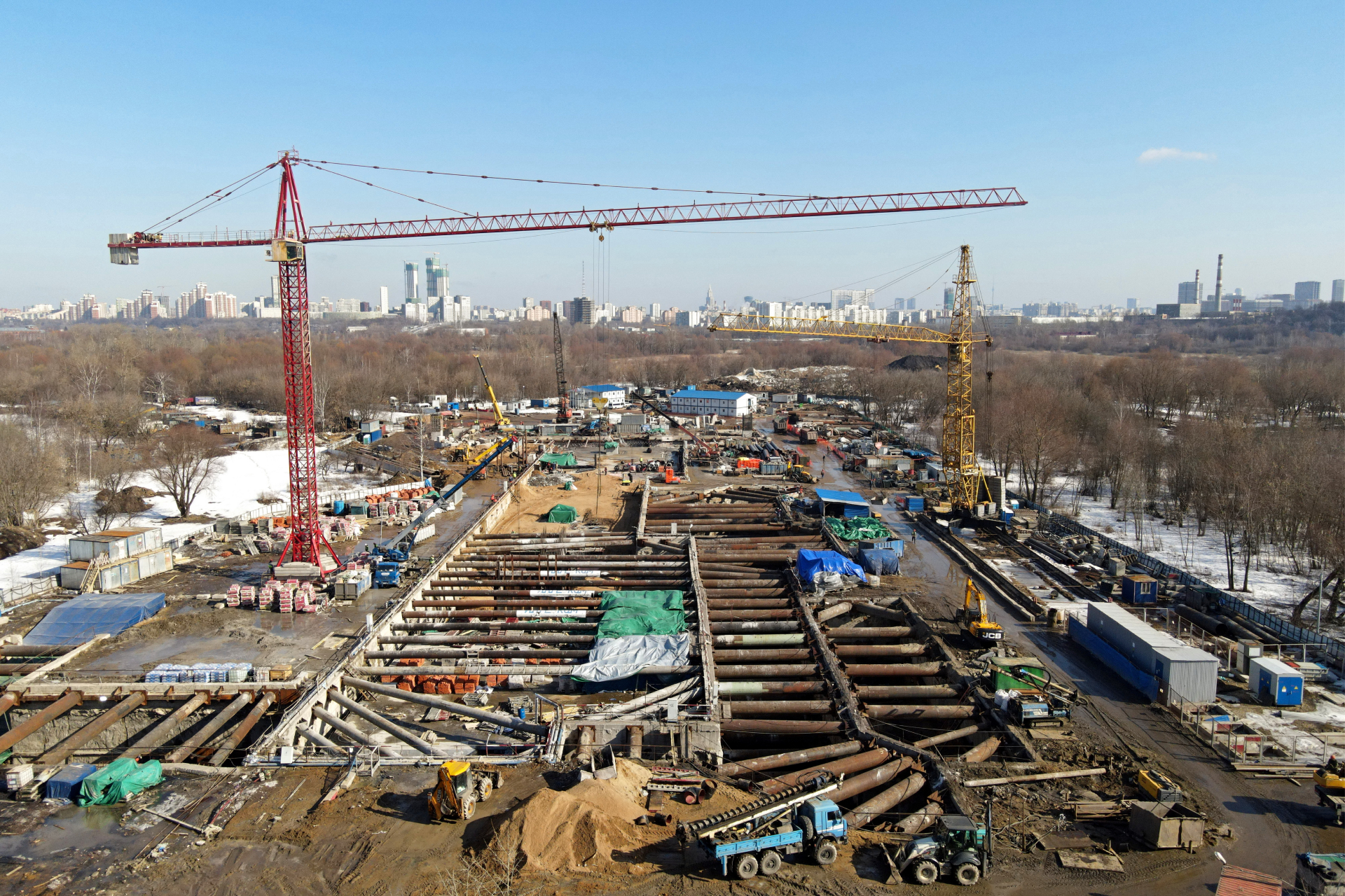 Строительство станции &laquo;Терехово&raquo; Большой кольцевой линии метро