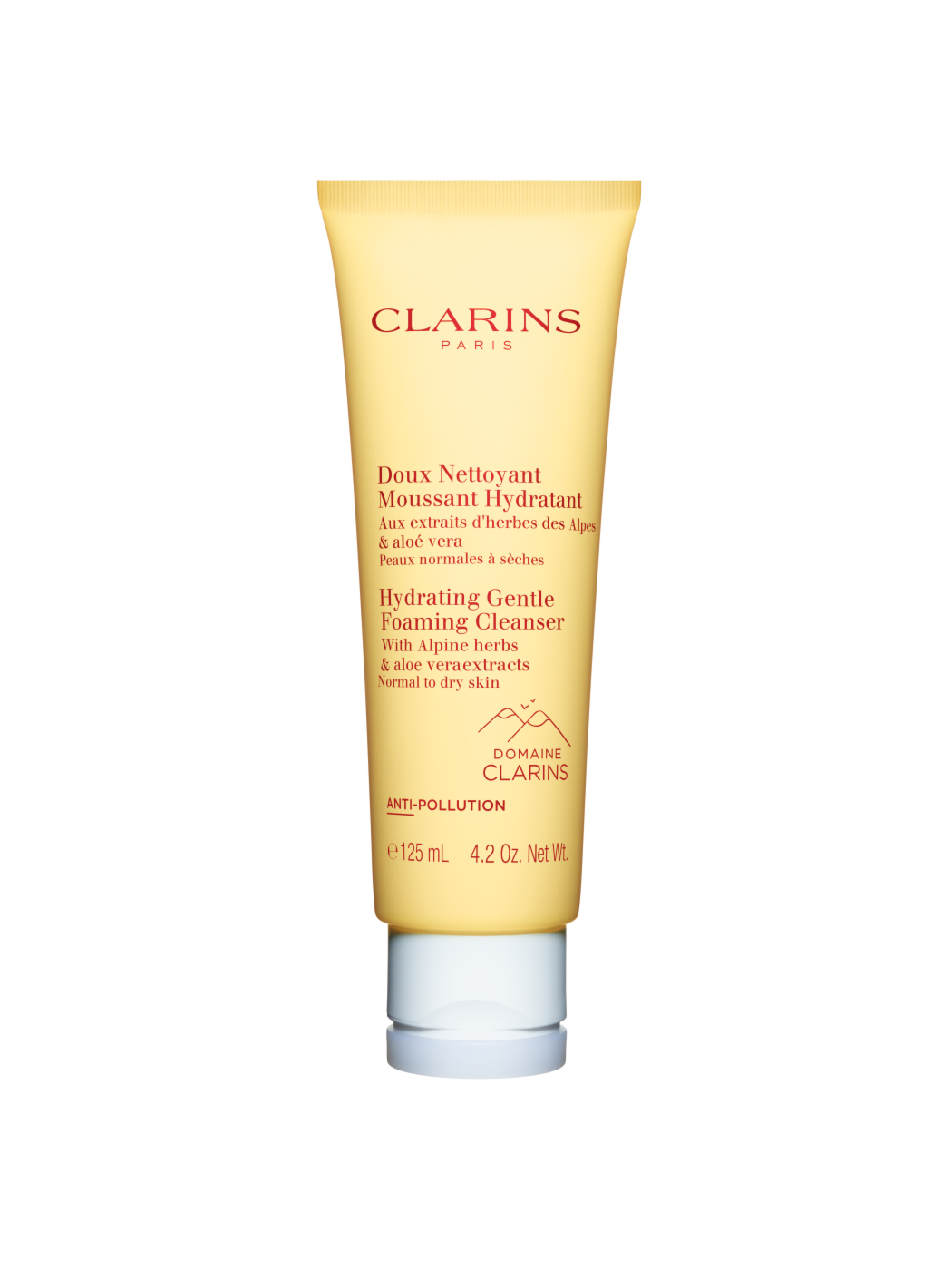 Очищающее средство Hydrating Gentle Foaming Cleanser, Clarins для нормальной и сухой кожи с экстрактом алое вера