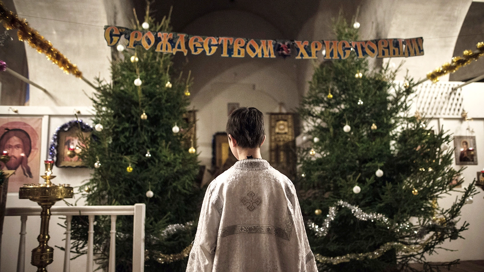 Рождественская служба в храме Владимирской иконы Божьей Матери