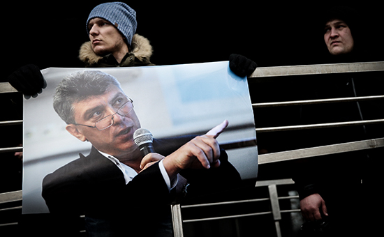 Акция в память о Борисе Немцове в Санкт-Петербурге. Архивное фото