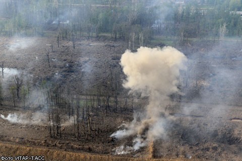 Пожар на складе боеприпасов в Башкирии