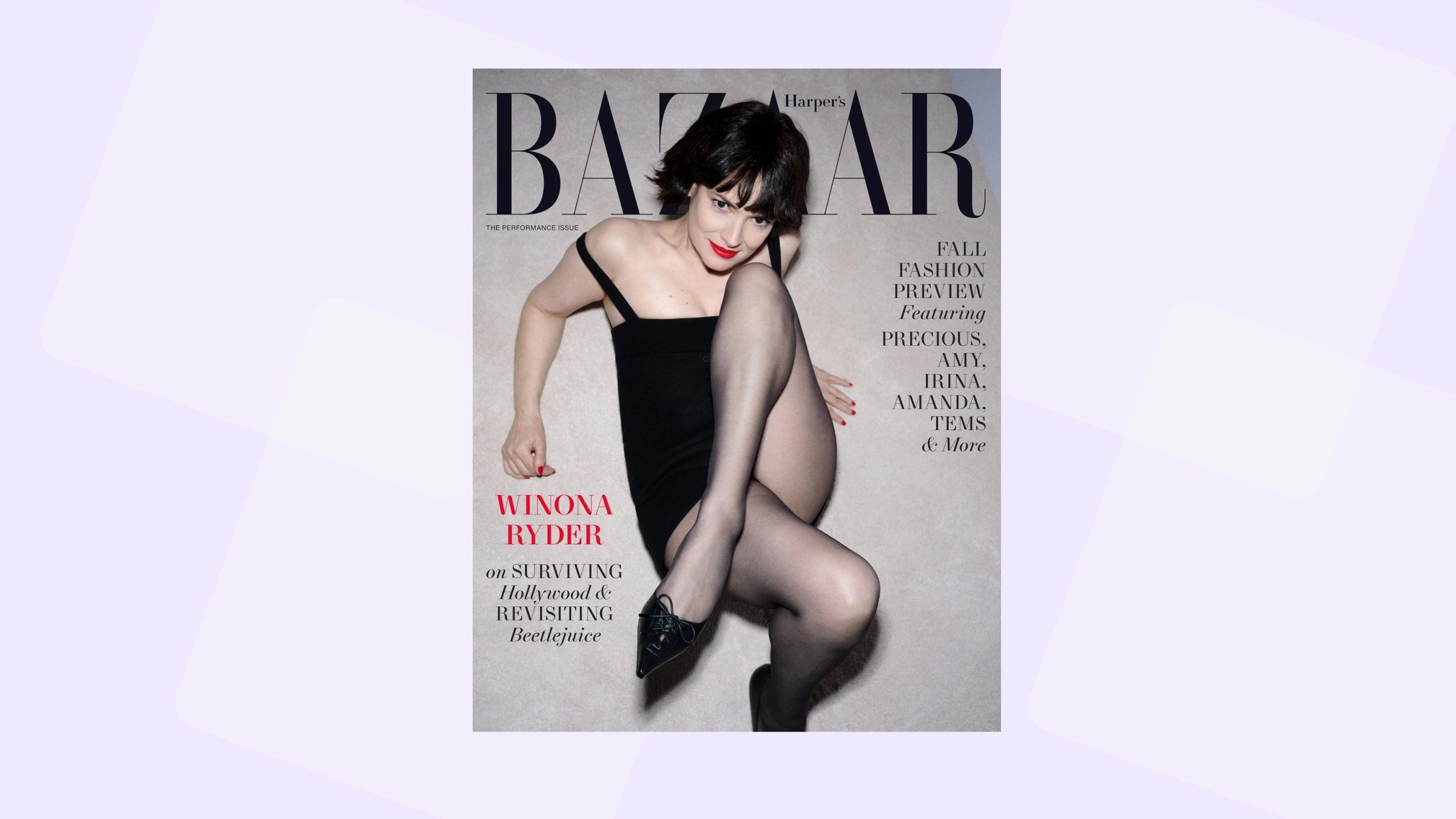 Вайнона Райдер на обложке Harper’s Bazaar