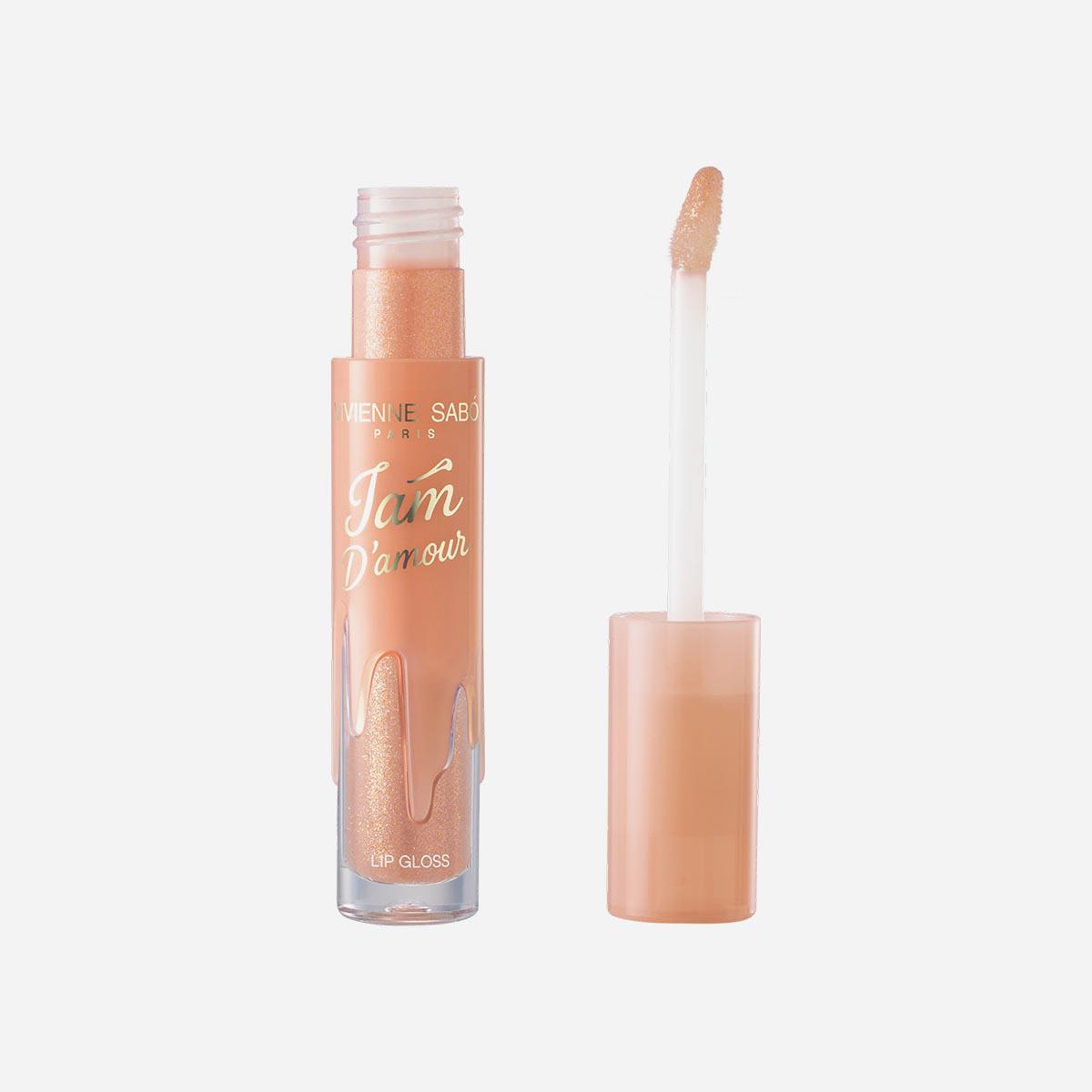 Блеск для губ Jam d'amour, 02 beige with glitter, Vivienne Sab&oacute;, 427 руб. (&laquo;Подружка&raquo;)