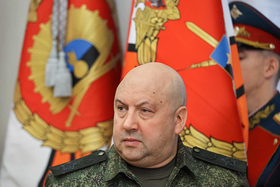 Командующий группировкой в зоне спецоперации на Украине Сергей Суровикин в штабе Южного военного округа, 2022 год